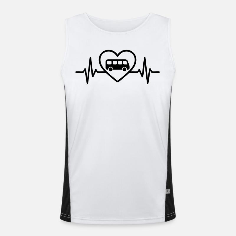 Heart Bus Driver Men's Functional Contrast Tank Top 
