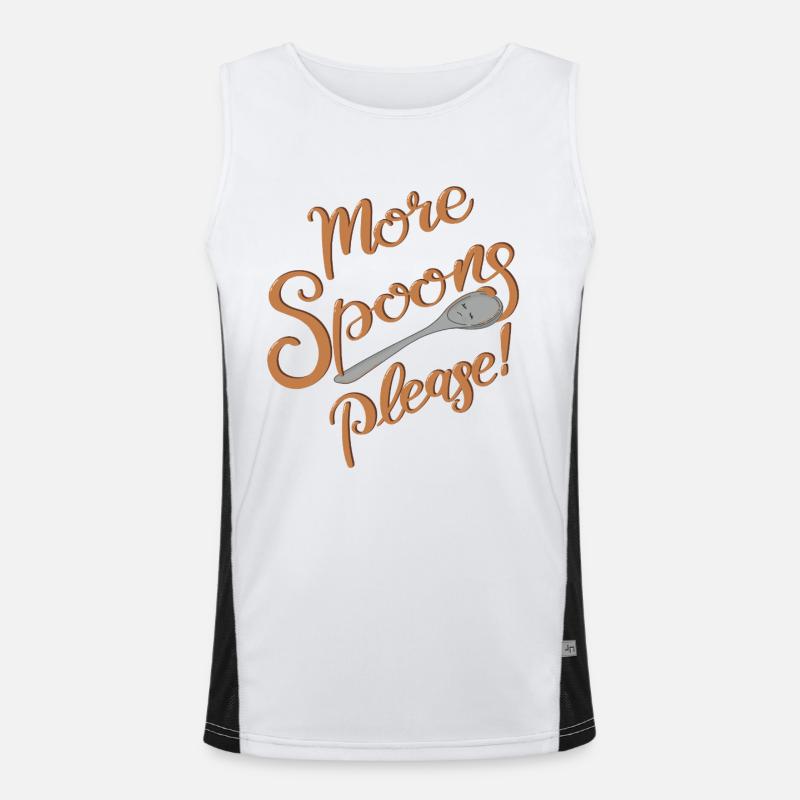 More Spoons please! Funktionelles Kontrast-Tank Top für Männer 
