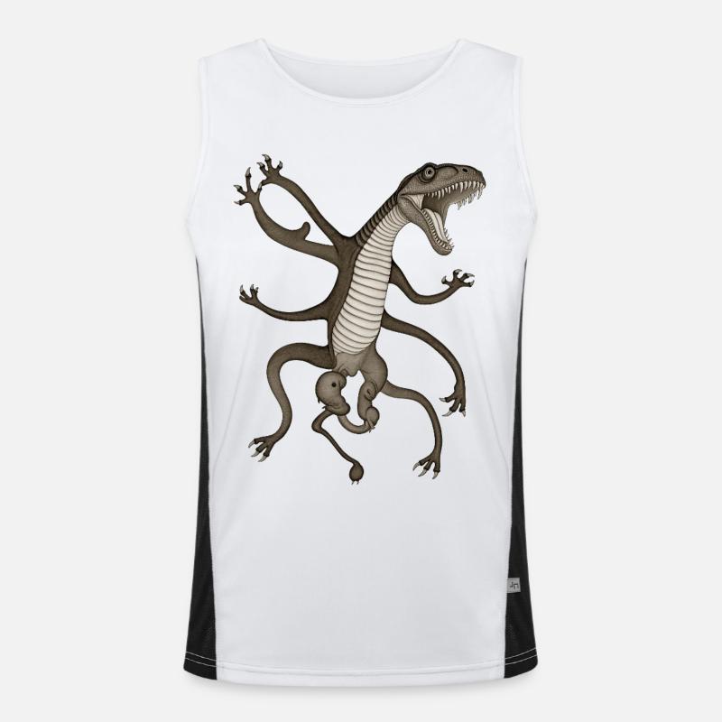 BUG #11 - dark hell - Men's Functional Contrast Tank Top  - white/black