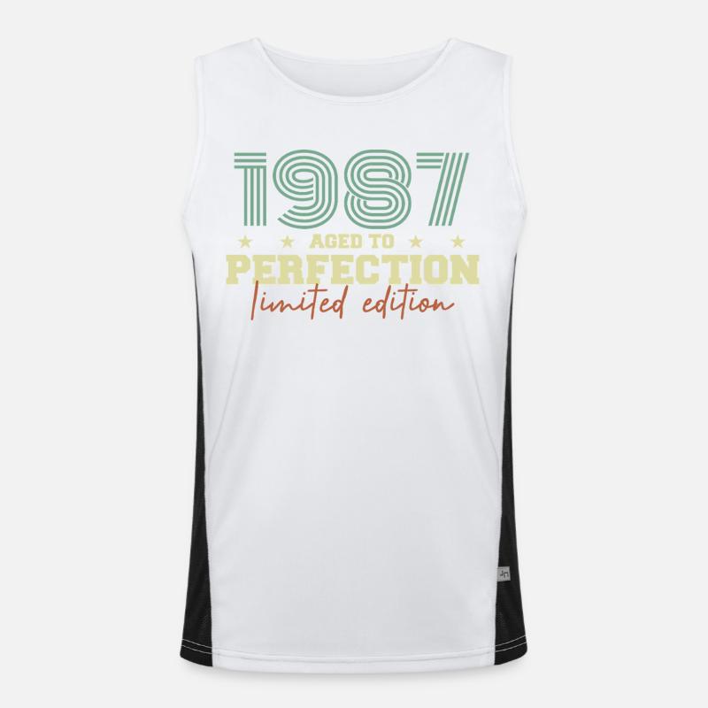 1987 Funktionelles Kontrast-Tank Top für Männer 