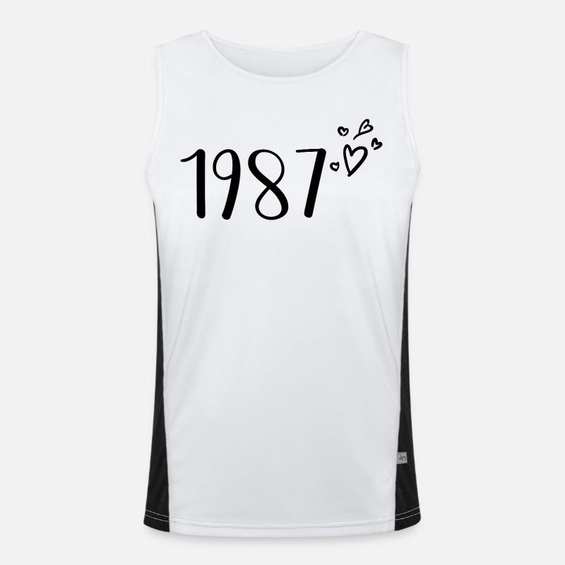1987 Funktionelles Kontrast-Tank Top für Männer 