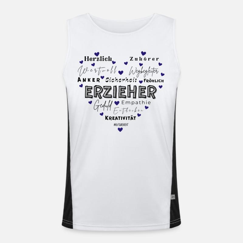 Geschenk Erzieher Funktionelles Kontrast-Tank Top für Männer 