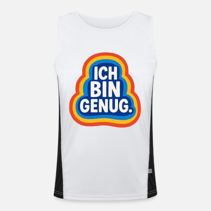 ich bin genug, selbstliebe retro design Funktionelles Kontrast-Tank Top für Männer 