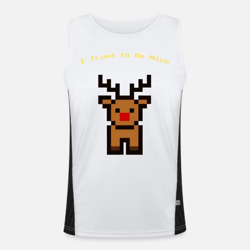 Pixel Rudolph Funktionelles Kontrast-Tank Top für Männer 