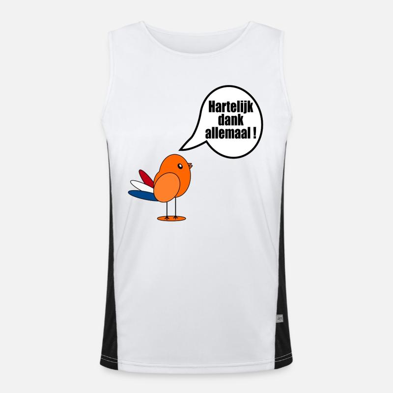 Niederländisch Vielen Dank Euch Funktionelles Kontrast-Tank Top für Männer 