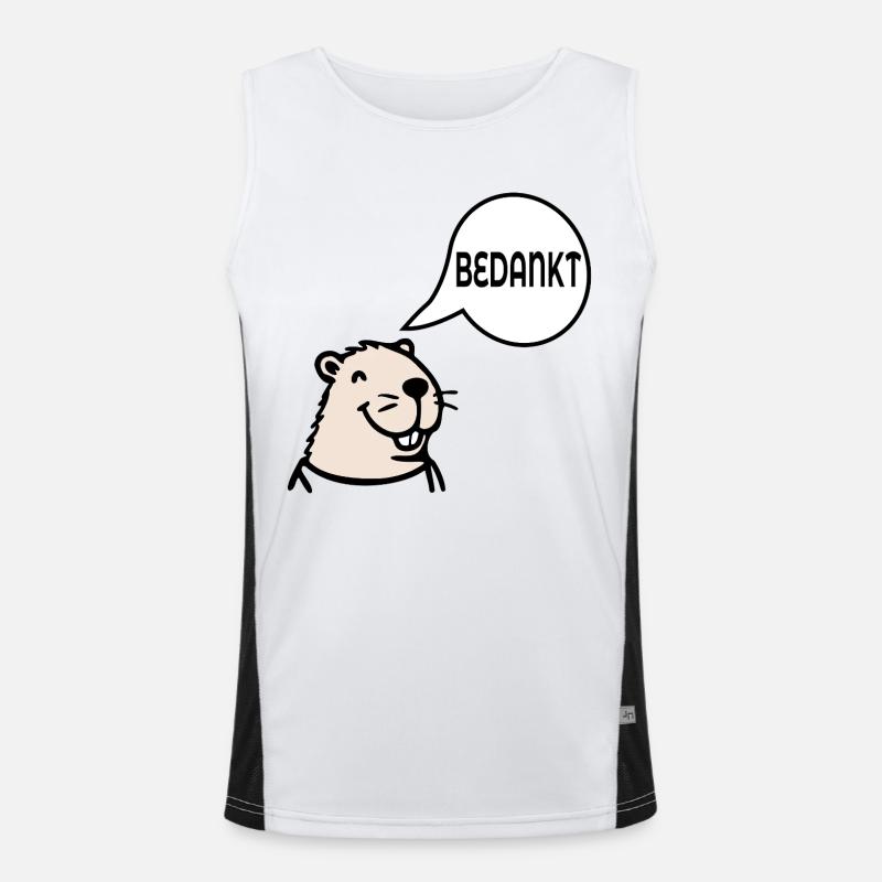 Capybara, danke Funktionelles Kontrast-Tank Top für Männer 