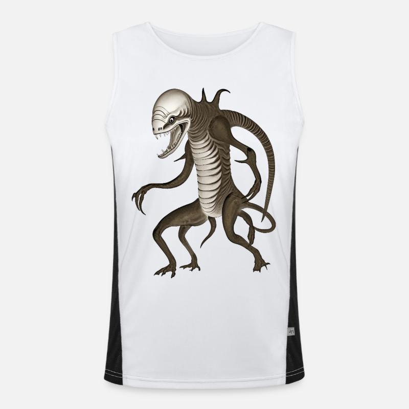 BUG #10 – dunkle Hölle Funktionelles Kontrast-Tank Top für Männer 