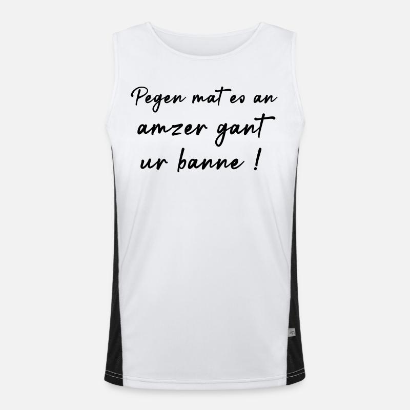 Pegen mat eo an amzer gant your banne! Men's Functional Contrast Tank Top 