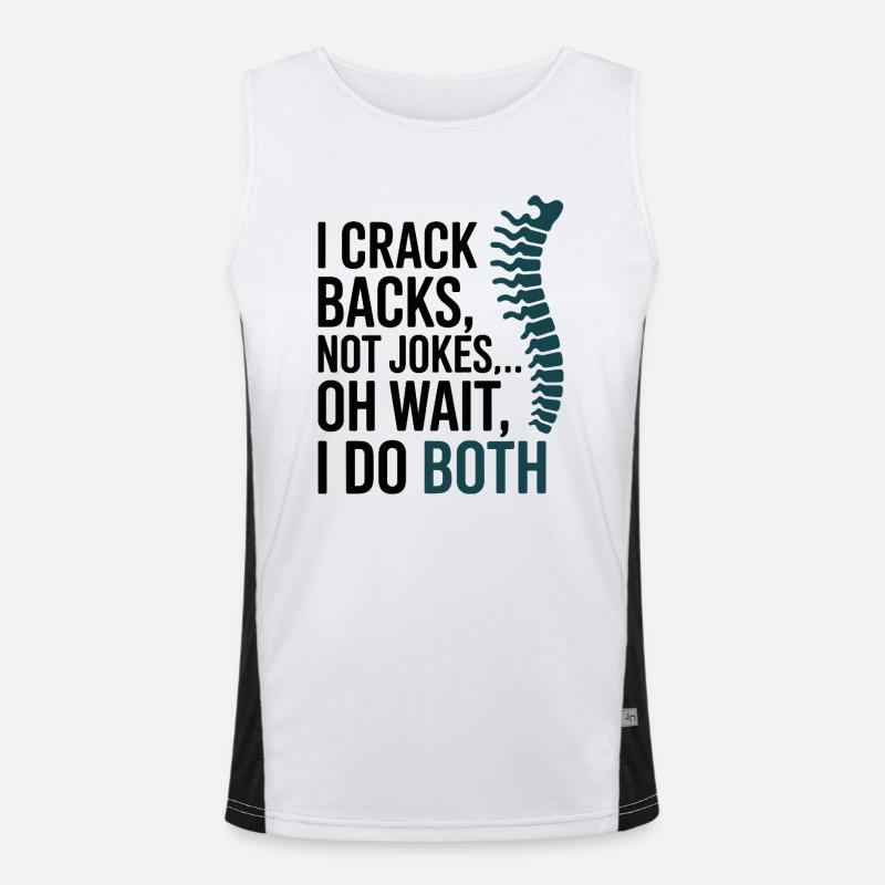 Chiropractor Crack Backs Professional Expert  - Men's Functional Contrast Tank Top  - white/black