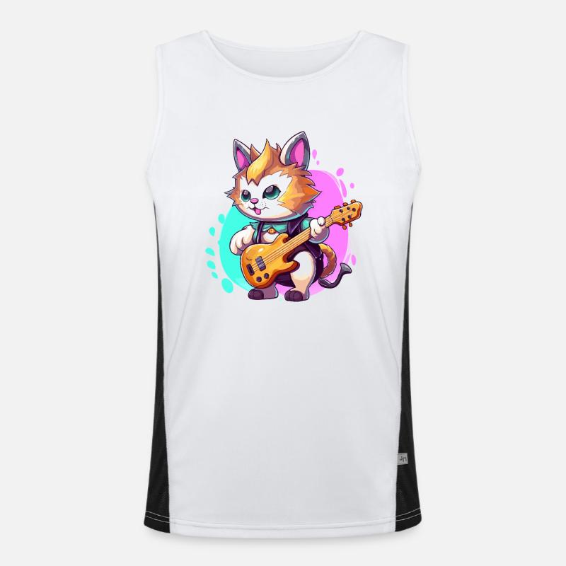 Patchwork-Esel im Doodle-Stil Funktionelles Kontrast-Tank Top für Männer 