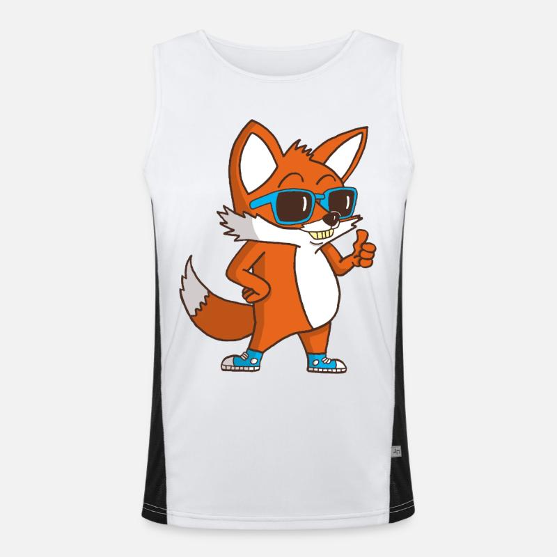 Cool Fox Funktionelles Kontrast-Tank Top für Männer 