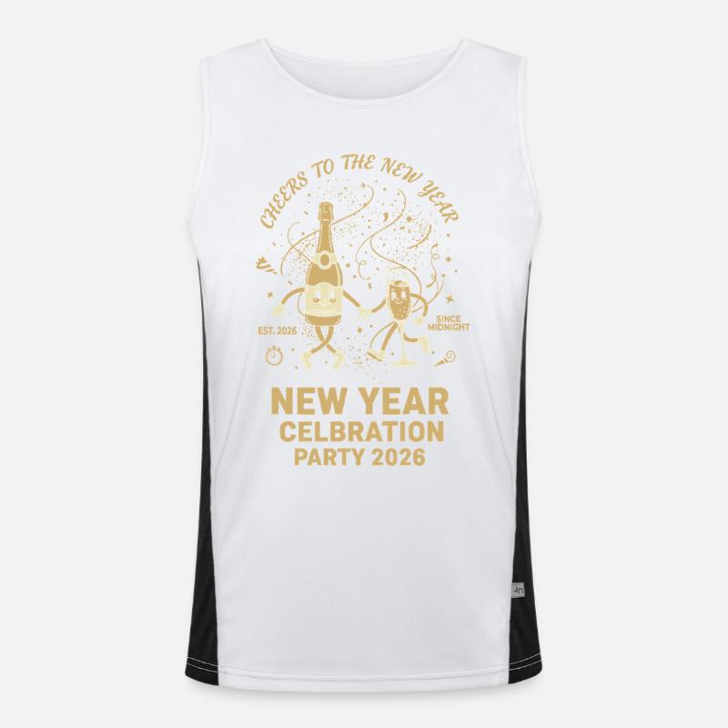 Neujahrsfeier 2026 Hoch Funktionelles Kontrast-Tank Top für Männer 