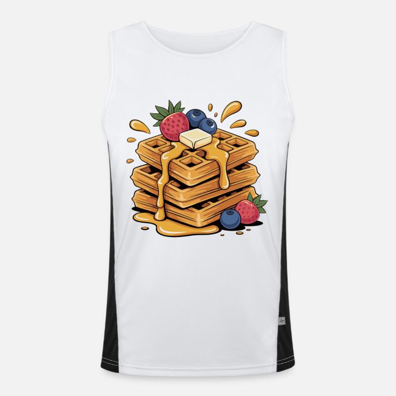 Fruity waffle art Men's Functional Contrast Tank Top 