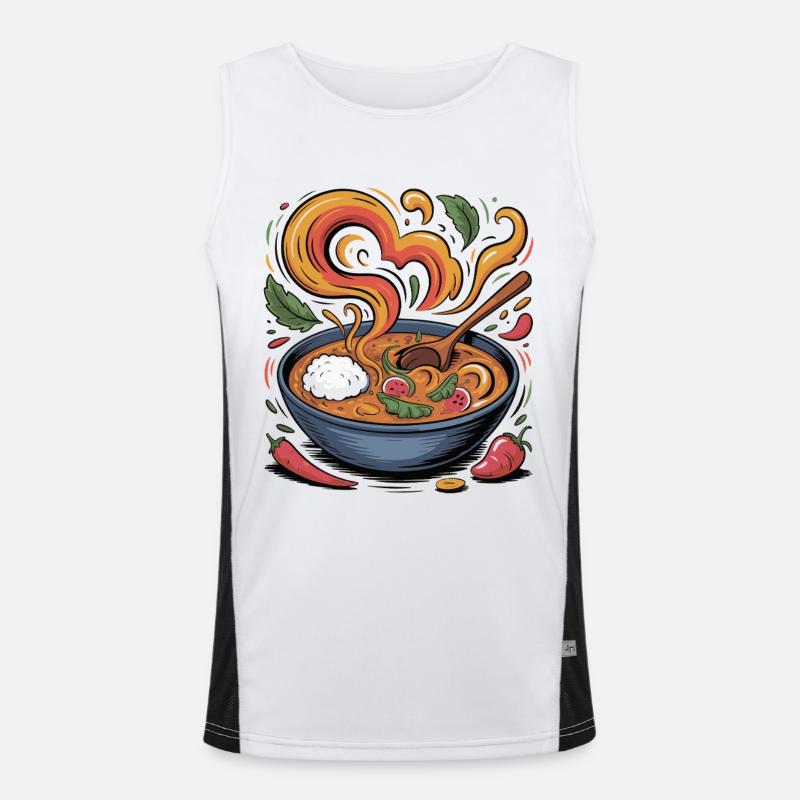 Ramen Heart Magic with Vegetable Scent Men's Functional Contrast Tank Top 
