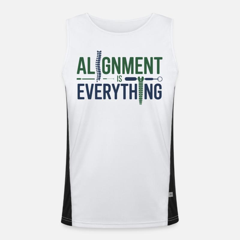 Chiropractor Alignment Is Everything Professional  Men's Functional Contrast Tank Top 