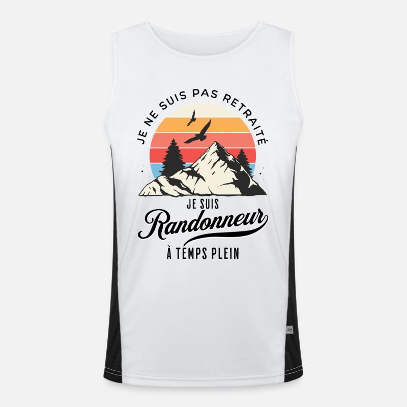 Vollzeitwanderer, nicht im Ruhestand Funktionelles Kontrast-Tank Top für Männer 