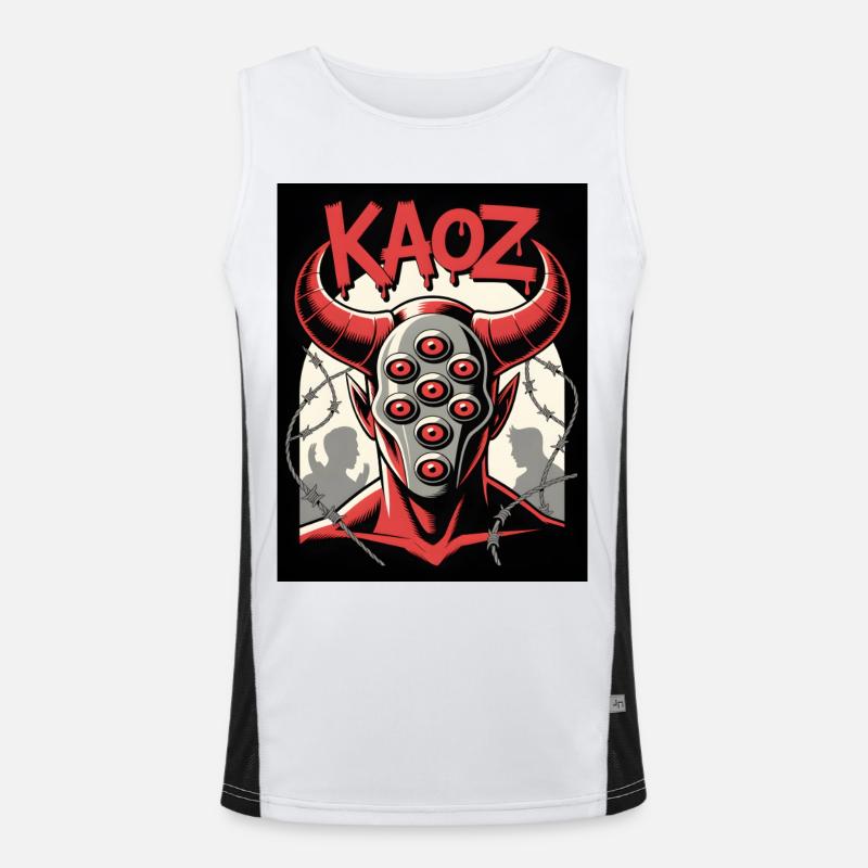 KAOZ Dämon mit Augen Funktionelles Kontrast-Tank Top für Männer 