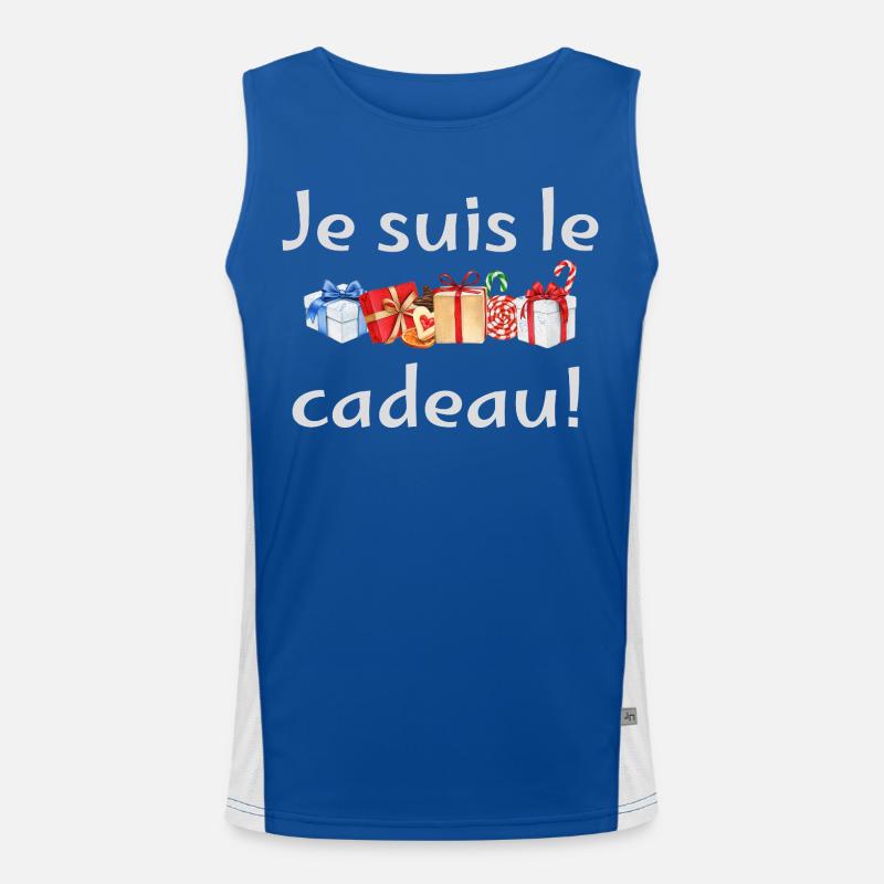 Ich bin das Geschenk: Festliche Geschenke Funktionelles Kontrast-Tank Top für Männer 