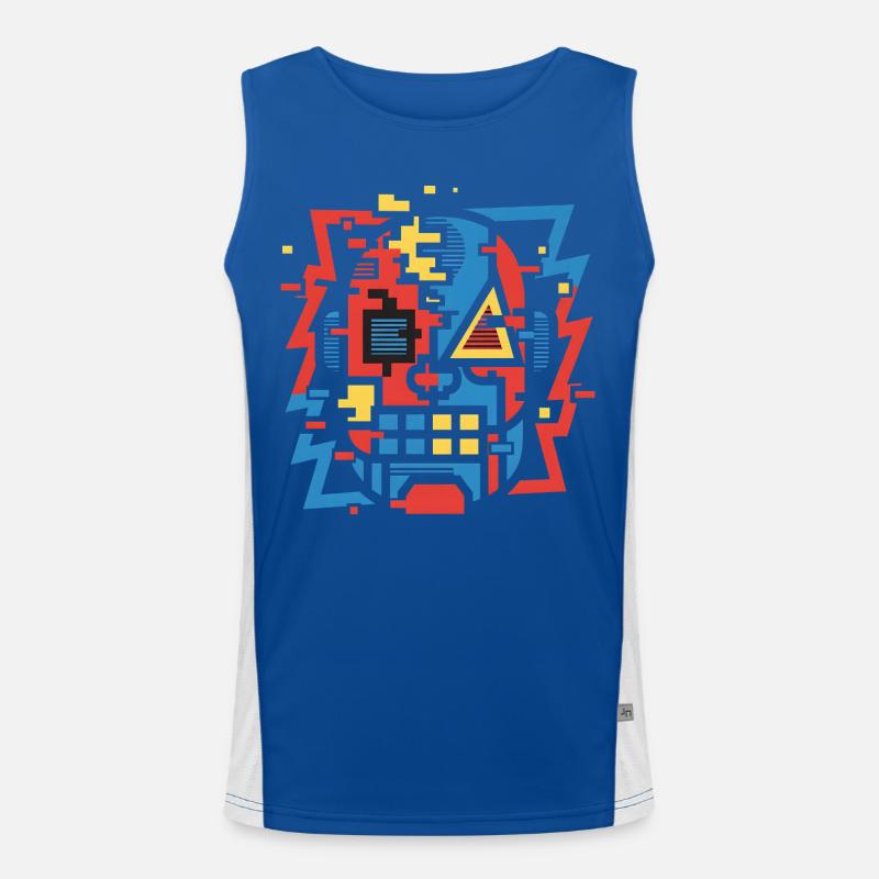 Face de bug abstraite Débardeur respirant contrasté Homme 