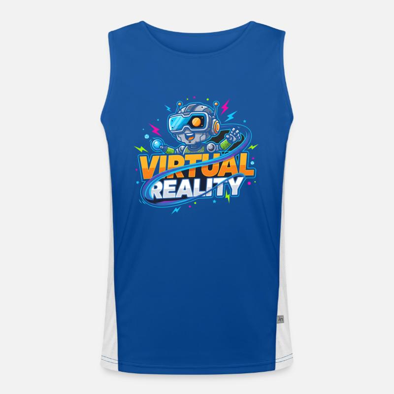 Virtual Reality Gaming Technology Kidstyle Men's Functional Contrast Tank Top 