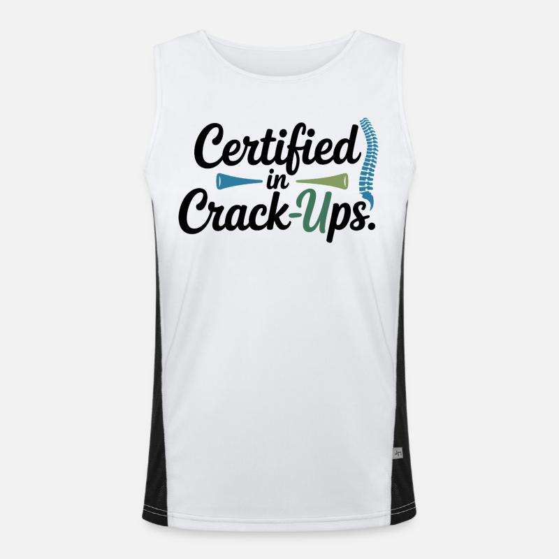 Chiropractor Alignment Is Everything Professional - Men's Functional Contrast Tank Top - white/black