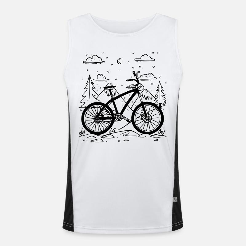 Mountainbiken Comic Stil Funktionelles Kontrast-Tank Top für Männer 