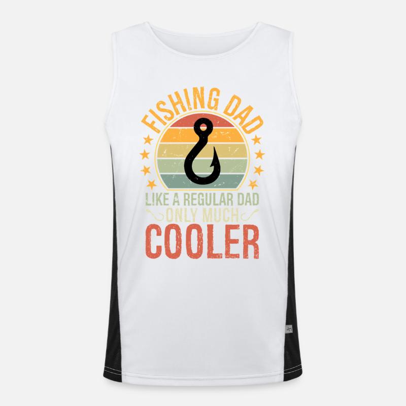 Fishing Dad Like A Regular Dad Only Much Cooler Funktionelles Kontrast-Tank Top für Männer 