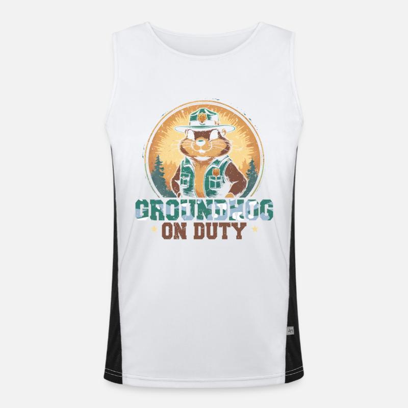 Groundhog Day Groundhog Men's Functional Contrast Tank Top 