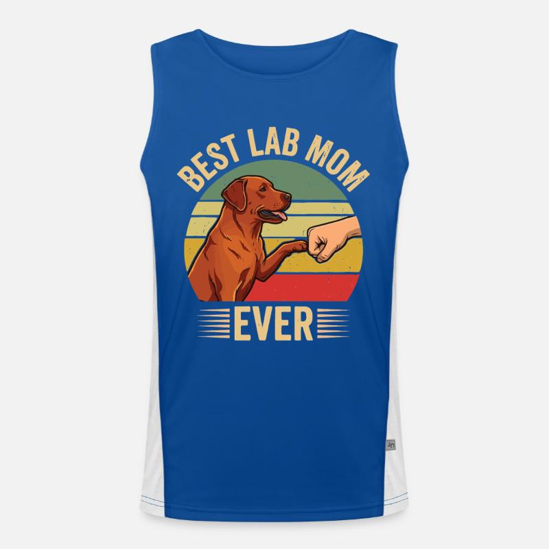 Best Lab Dad Ever – Foxred Labrador Vintage Design Funktionelles Kontrast-Tank Top für Männer 