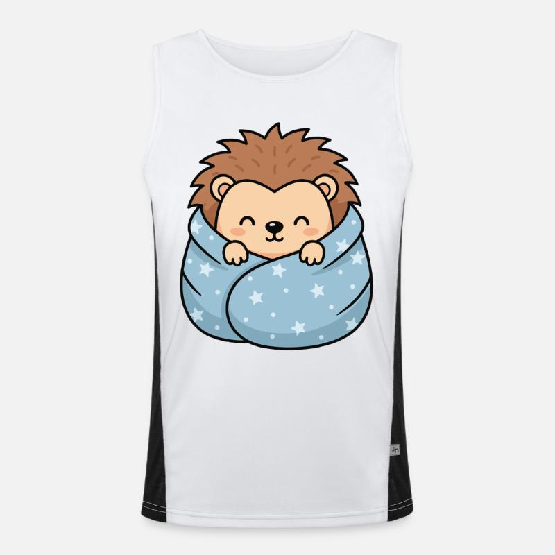 Sternen-Igel Kuscheln Funktionelles Kontrast-Tank Top für Männer 