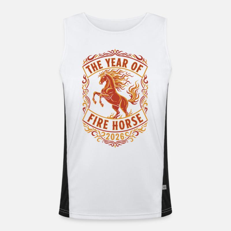 La conception de célébrations de l’Année du Cheval de Feu 2026 Débardeur respirant contrasté Homme 