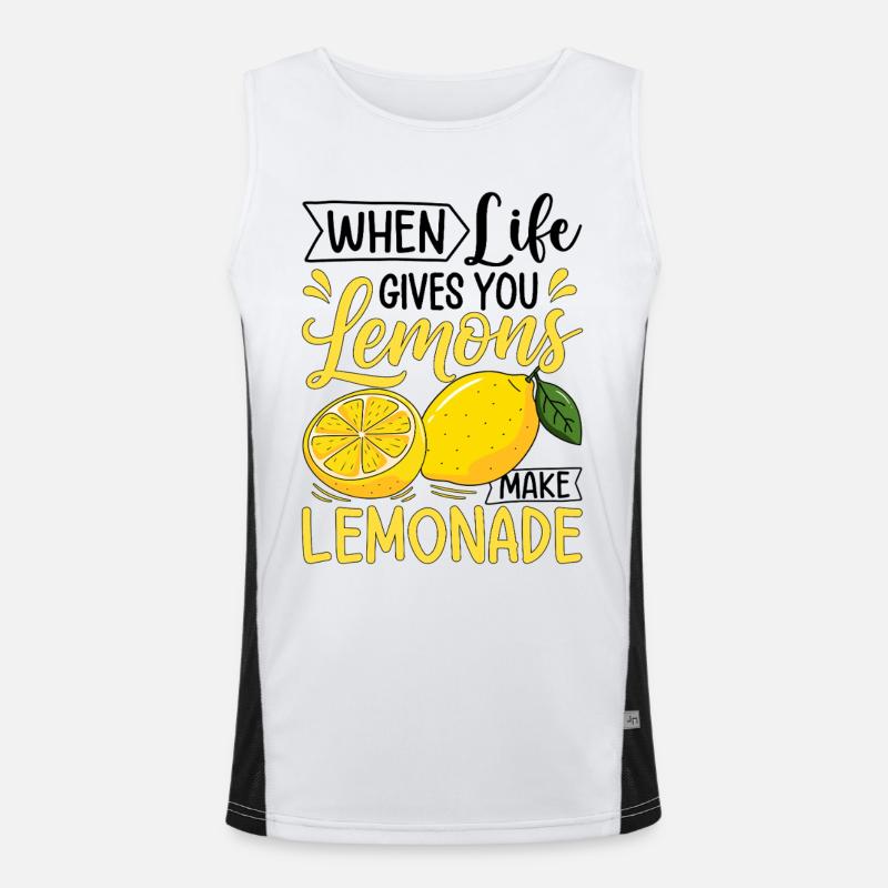 When Life Gives You Lemons Make Lemonade Funktionelles Kontrast-Tank Top für Männer 