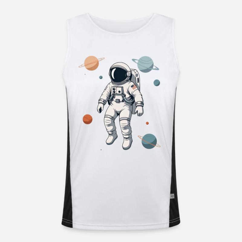 Astronaute dans le labyrinthe planétaire Débardeur respirant contrasté Homme 