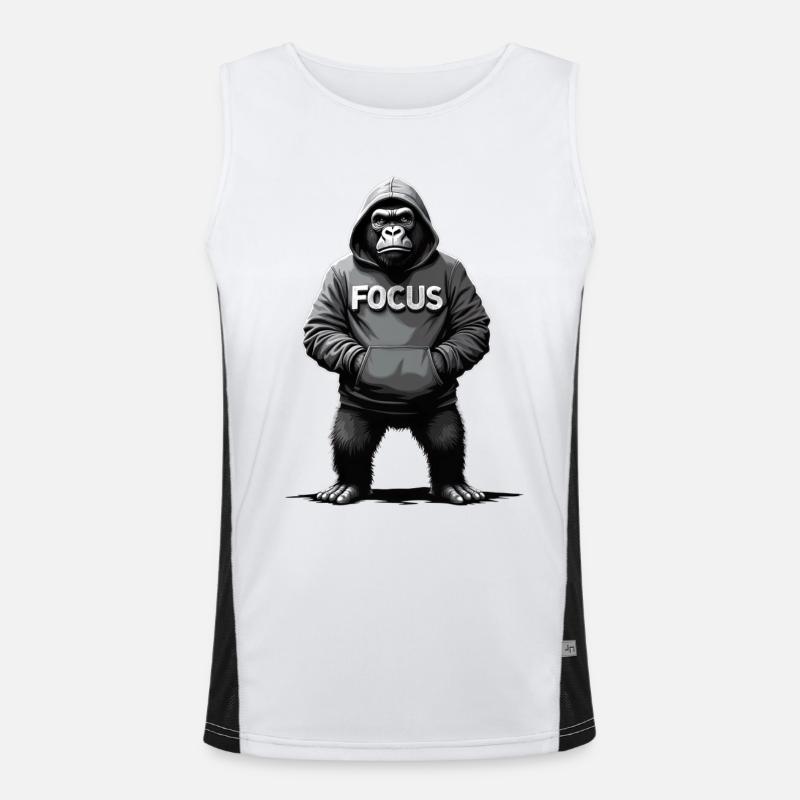 Concentration Gorille Effort Motivation Débardeur respirant contrasté Homme 