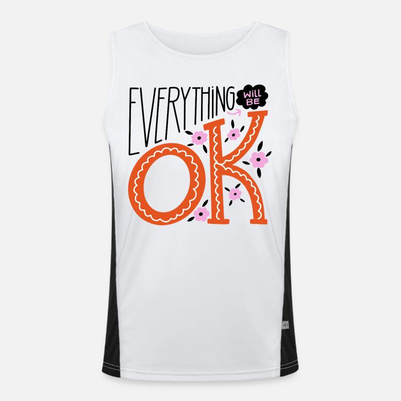 Alles wird gut – Motivierendes Statement-Design Funktionelles Kontrast-Tank Top für Männer 
