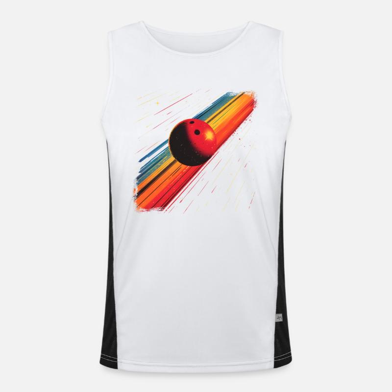 90er Bowlingkugel Funktionelles Kontrast-Tank Top für Männer 