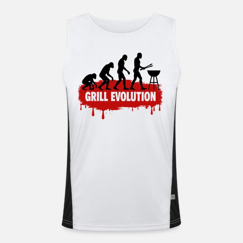 Grill Evolution - Men's Functional Contrast Tank Top  - white/black