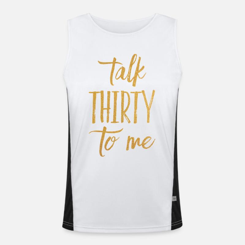 Dirty Thirty Flirty DTF 30. Geburtstag Funktionelles Kontrast-Tank Top für Männer 