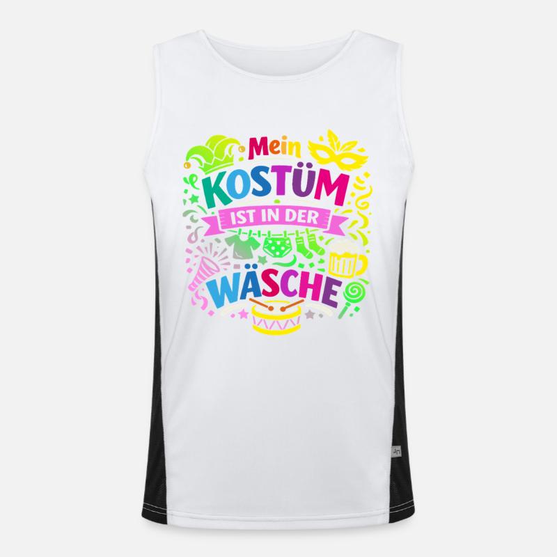 Shrovetide - Carnival - Costume Replacement - Saying Men's Functional Contrast Tank Top 