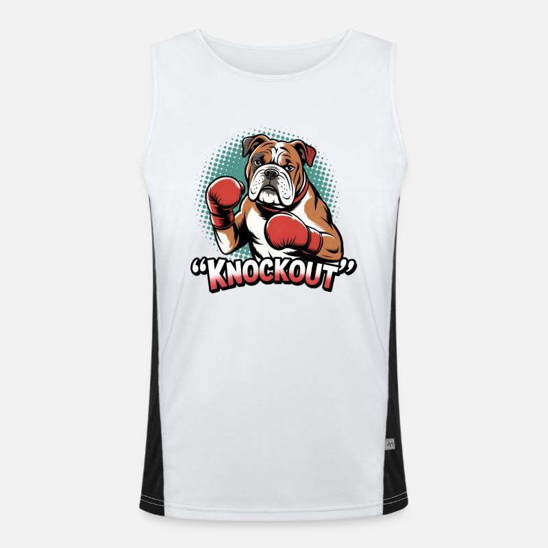 Knockout Boxer Dog | For real fighters! Men's Functional Contrast Tank Top 