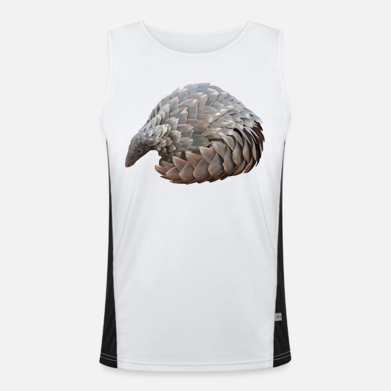 Pangolin dessiné à la main Débardeur respirant contrasté Homme 