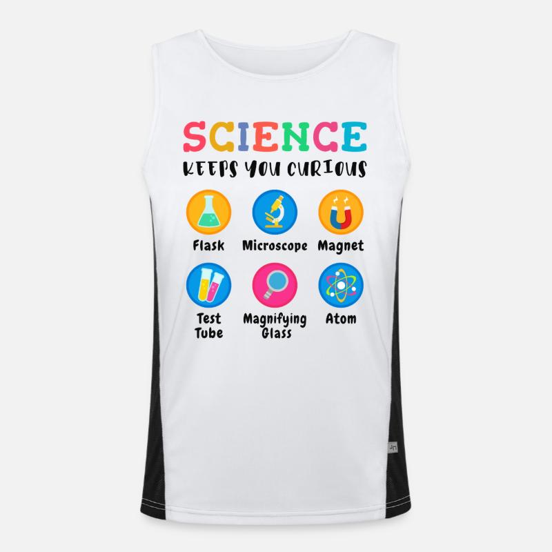 Science arouses curiosity Men's Functional Contrast Tank Top 