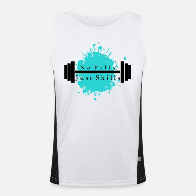 Pas de pilules - Juste des compétences Débardeur respirant contrasté Homme 