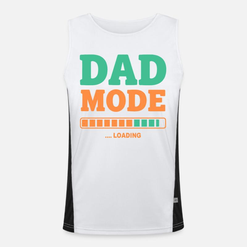 Dad Mode Loading for Proud Fathers-to-be Men's Functional Contrast Tank Top 