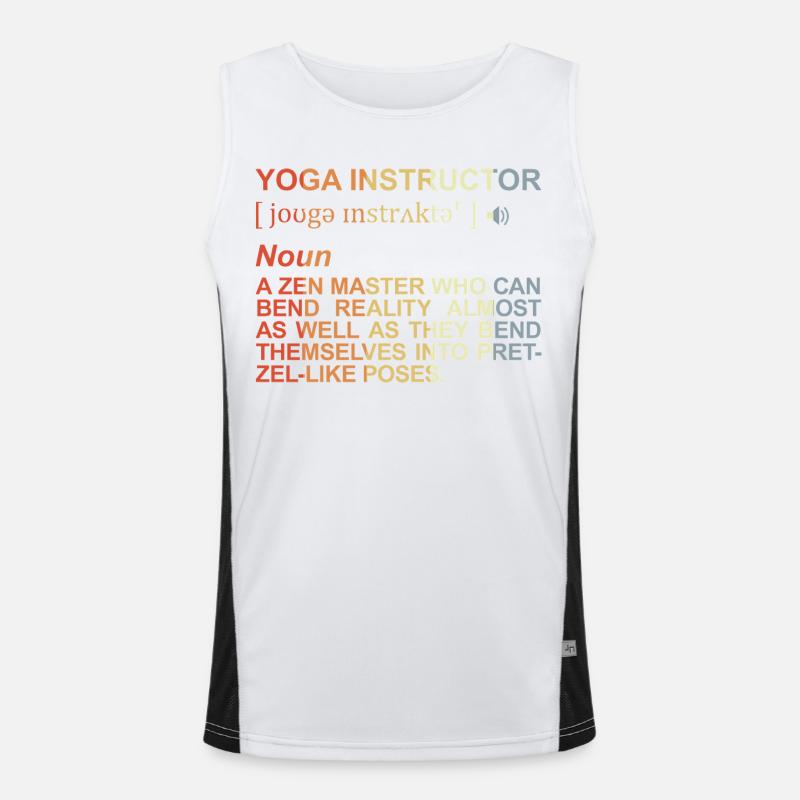 Yogalehrer Begriff Funktionelles Kontrast-Tank Top für Männer 