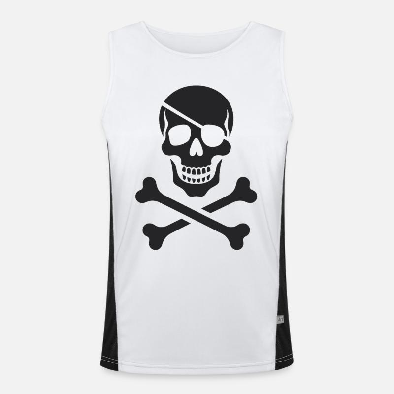 Le classique Jolly Roger Pirate Scream Débardeur respirant contrasté Homme 