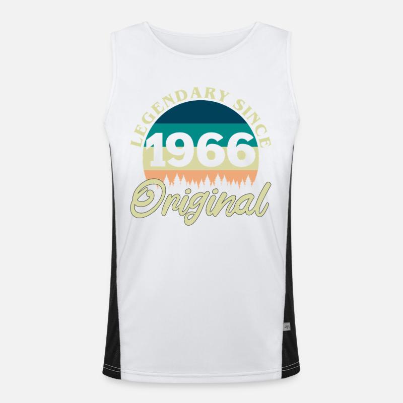 1966 Vintage Retro Original Geburtstagsgeschenk Funktionelles Kontrast-Tank Top für Männer 