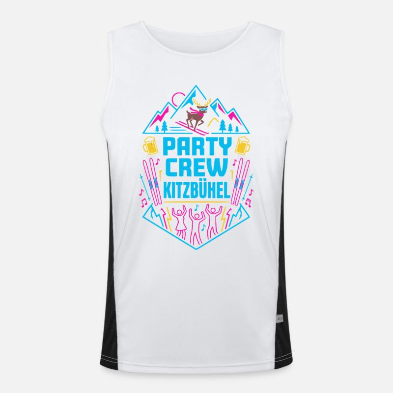 Kitzbühel Apres Ski Party Funktionelles Kontrast-Tank Top für Männer 