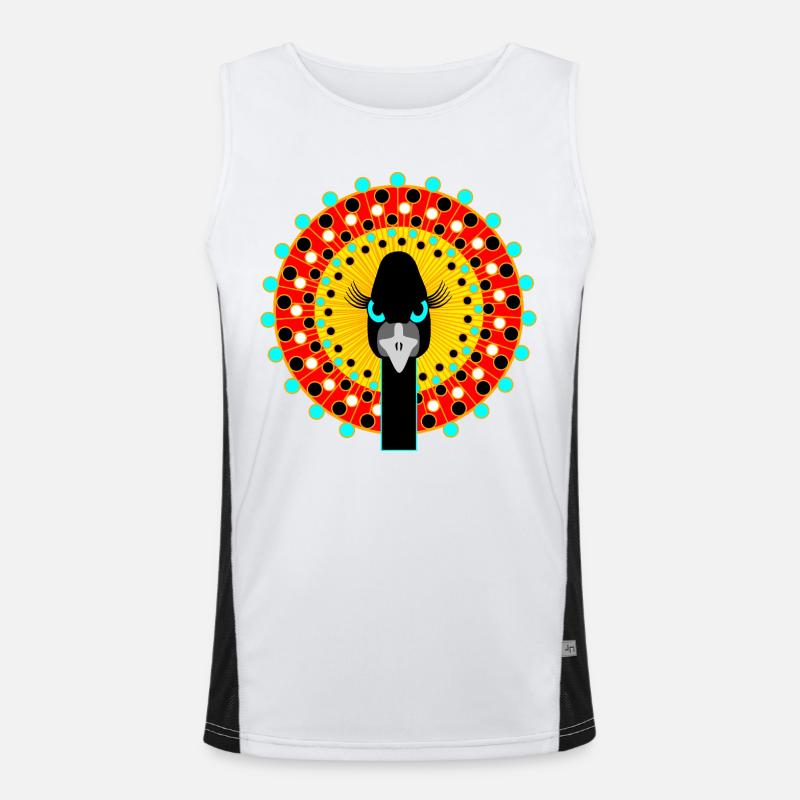 Vogel mit Attitüde. Funktionelles Kontrast-Tank Top für Männer 