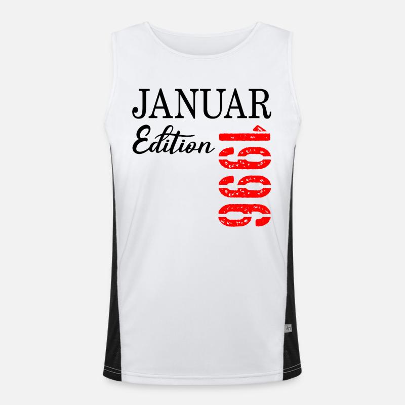 31-års fødselsdag - januar 1996 - Funktionel kontrast tanktop til herrer - hvid/sort